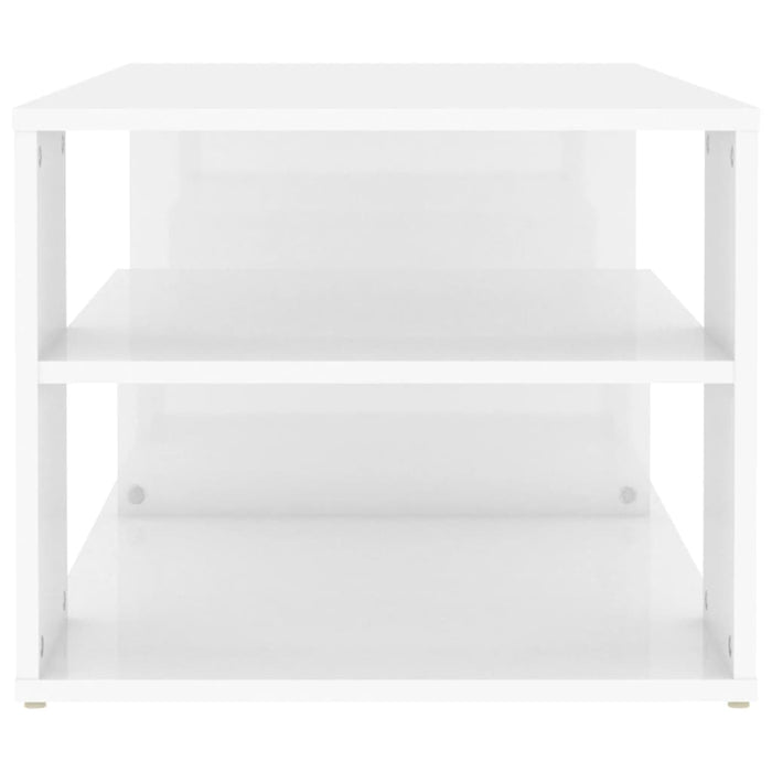 Couchtisch Hochglanz-Weiß 100x50x40 cm Holzwerkstoff