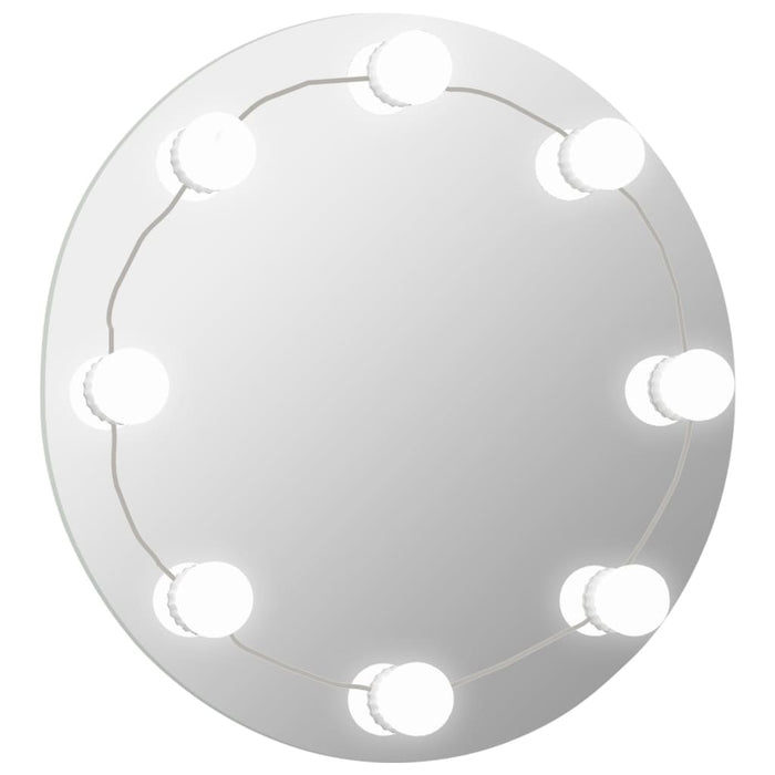 Wandspiegel mit LED-Beleuchtung Rund Glas