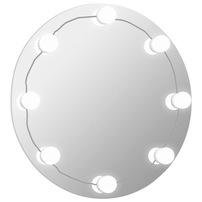Wandspiegel mit LED-Beleuchtung Rund Glas
