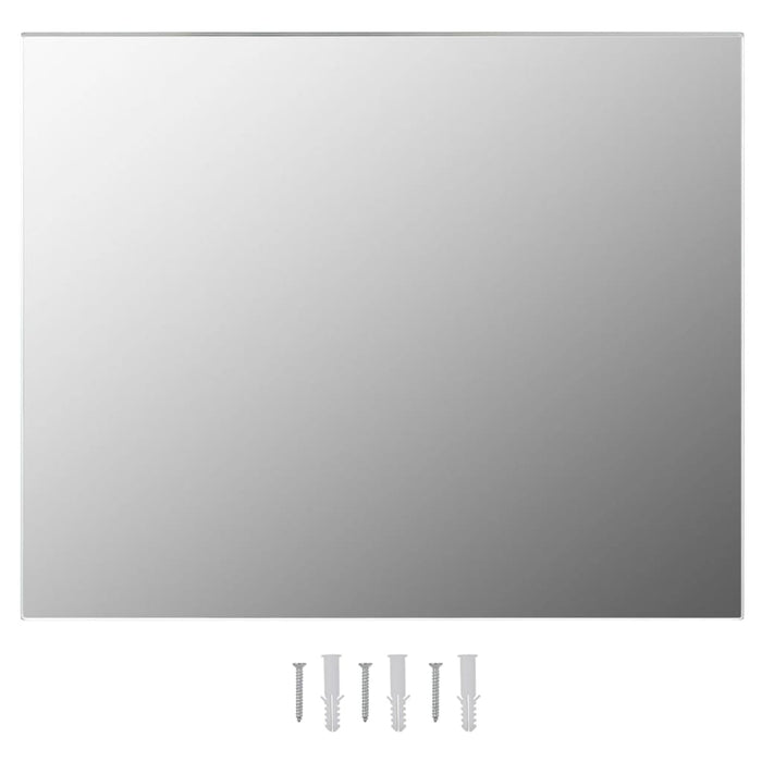 Wandspiegel ohne Rahmen mit LED-Beleuchtung Rechteckig Glas