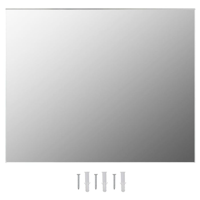 Wandspiegel ohne Rahmen mit LED-Beleuchtung Rechteckig Glas