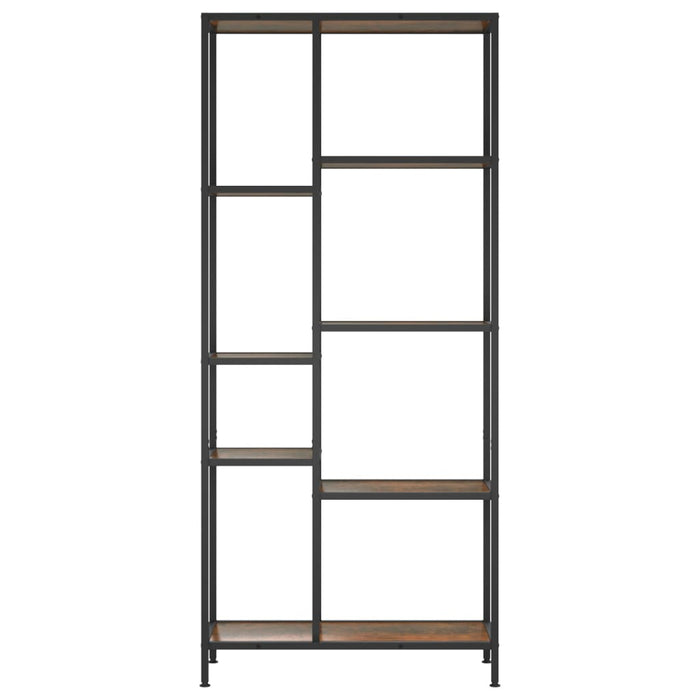 Bookcase 80x30x180 cm steel and wood material