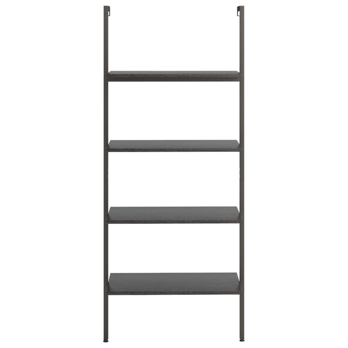 Leaning shelf with 4 shelves black 64x35x152.5 cm
