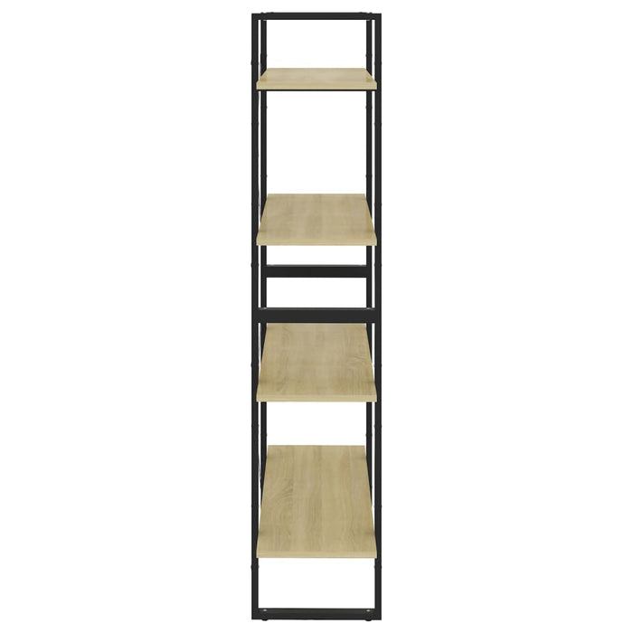 Bücherregal 4 Fächer Sonoma-Eiche 80x30x140 cm Holzwerkstoff