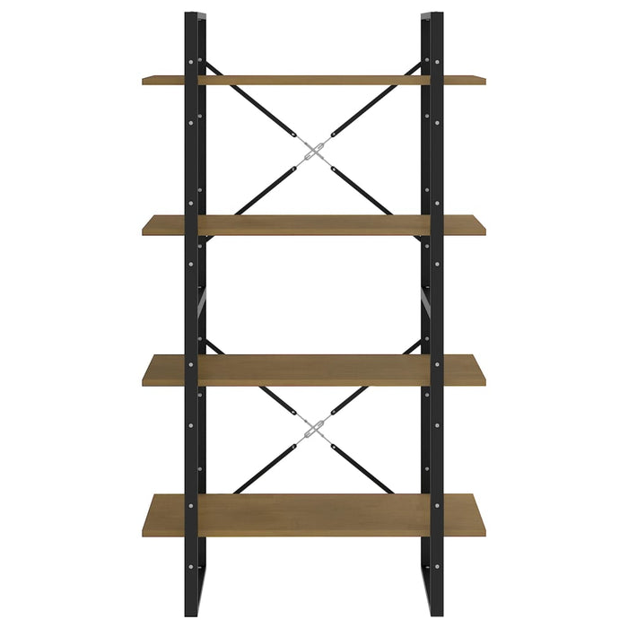 Bücherregal 4 Fächer 80x30x140 cm Massivholz Kiefer