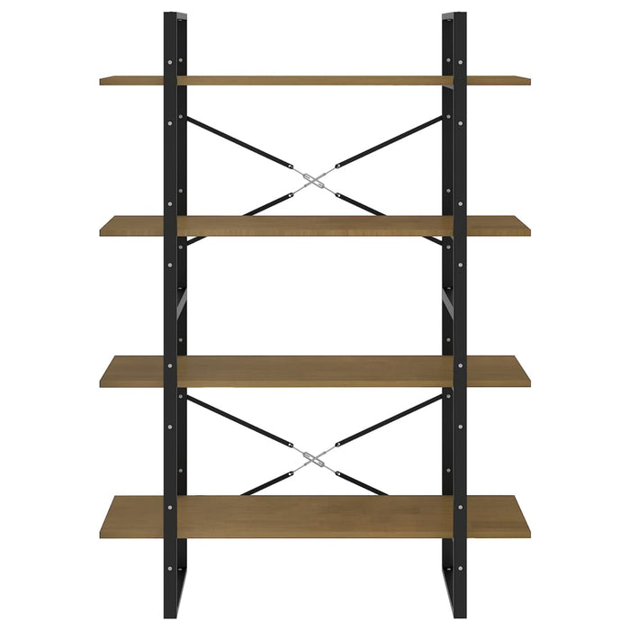 Bücherregal 4 Fächer 100x30x140 cm Massivholz Kiefer