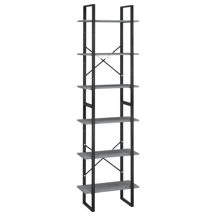 Storage shelf gray 60x30x210 cm solid pine wood