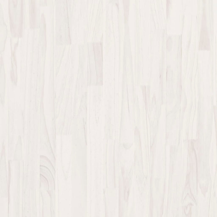Hochschrank Weiß 80x30x210 cm Massivholz Kiefer
