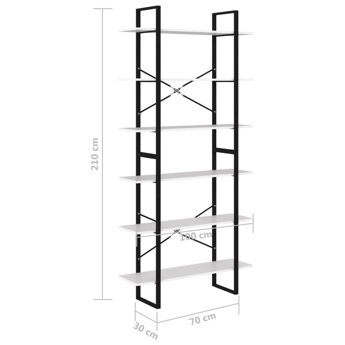 Hochschrank Weiß 100x30x210 cm Holzwerkstoff