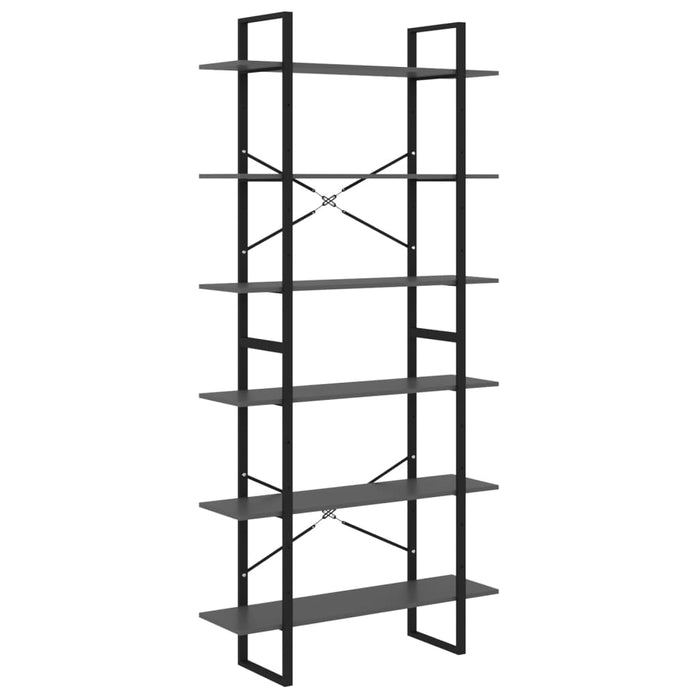 Hochschrank Grau 100x30x210 cm Holzwerkstoff