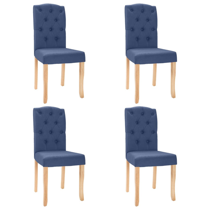 Dining room chairs 4 pcs. Blue fabric
