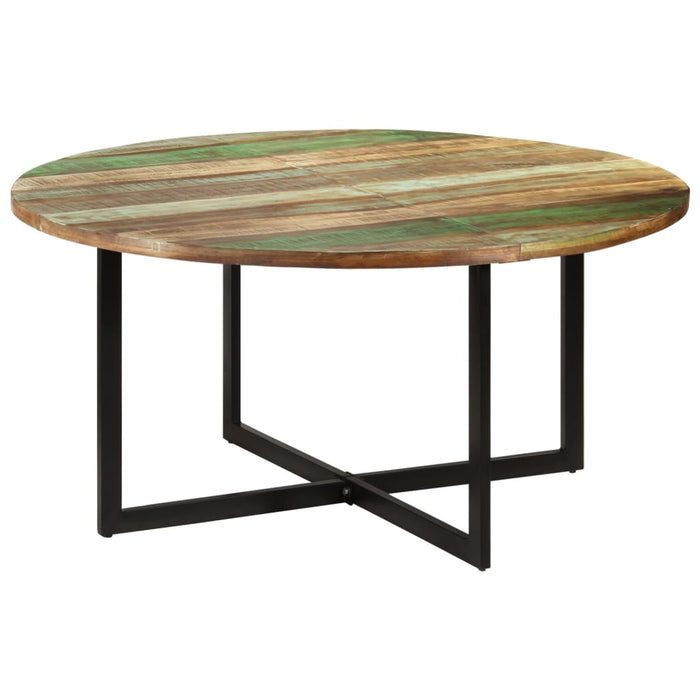 Dining table 110x75 cm reclaimed solid wood