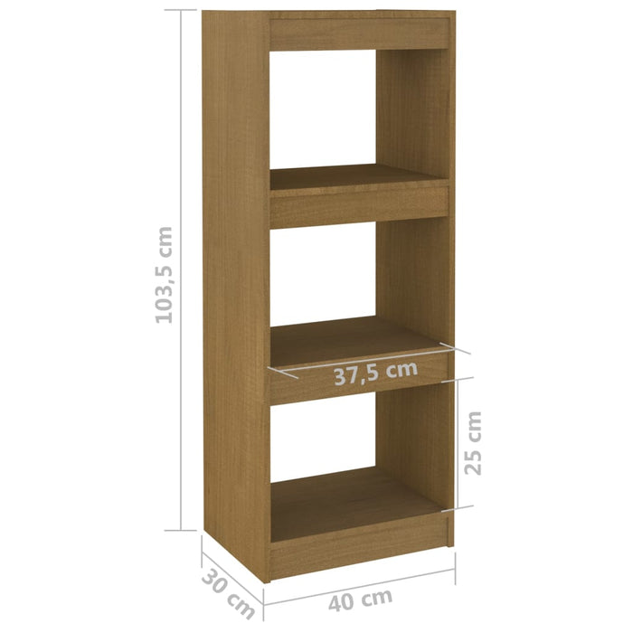 Bücherregal Raumteiler 40x30x103,5 cm Massivholz Kiefer