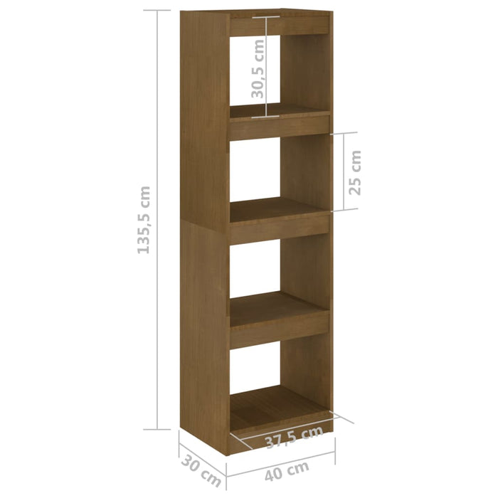 Bücherregal Raumteiler 40x30x135,5 cm Massivholz Kiefer