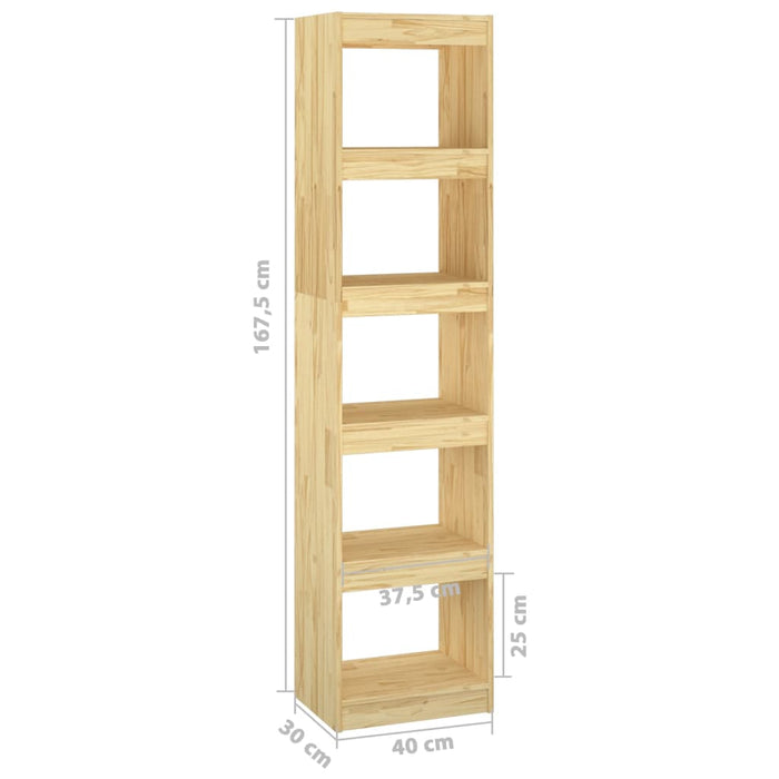 Bücherregal/Raumteiler 40x30x167,5 cm Massivholz Kiefer