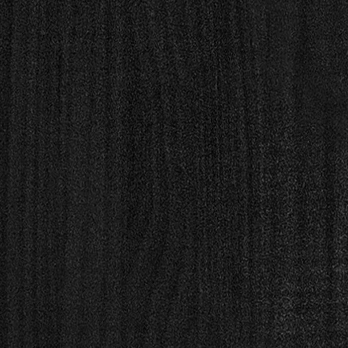 Bücherregal/Raumteiler Schwarz 40x30x167,5 cm Massivholz Kiefer