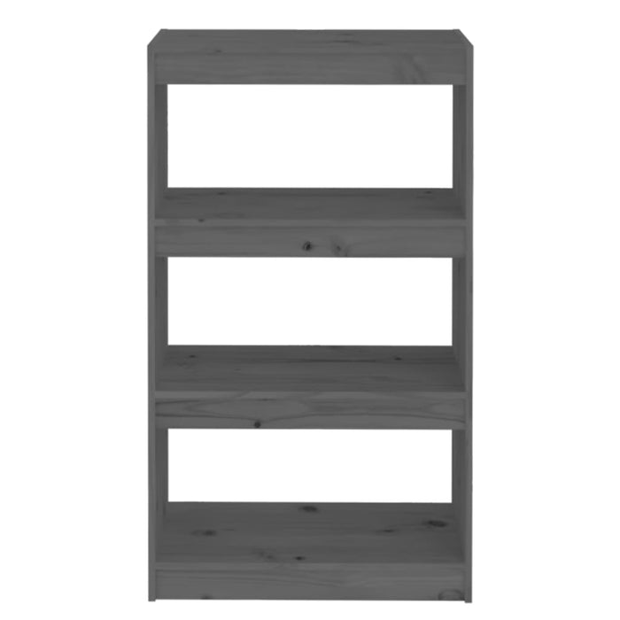 Bücherregal/Raumteiler Grau 60x30x103,5 cm Massivholz Kiefer