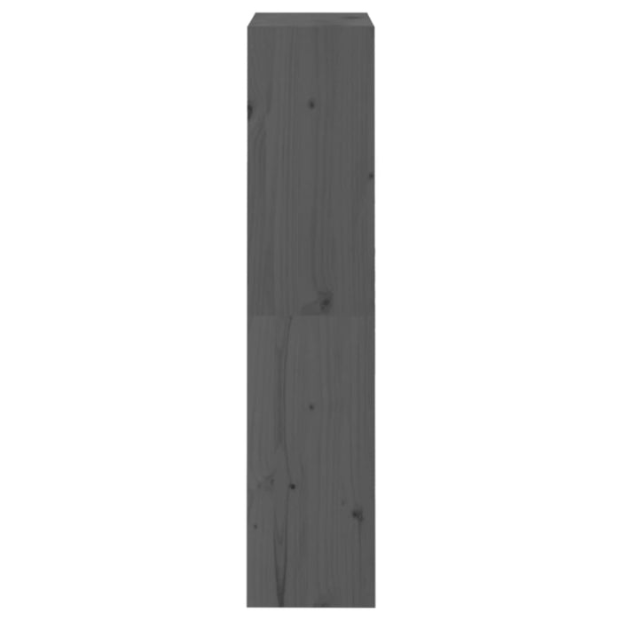 Bücherregal Raumteiler Grau 60x30x135,5 cm Massivholz Kiefer