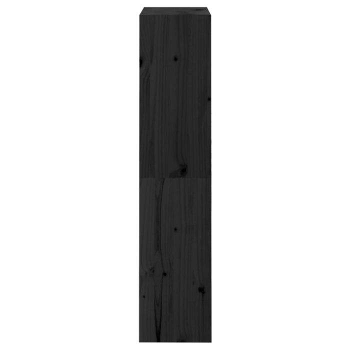 Bookcase room divider black 60x30x135.5 cm solid pine wood