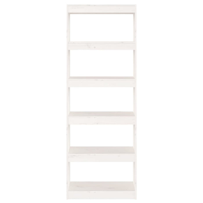 Bücherregal/Raumteiler Weiß 60x30x167,5 cm Massivholz Kiefer