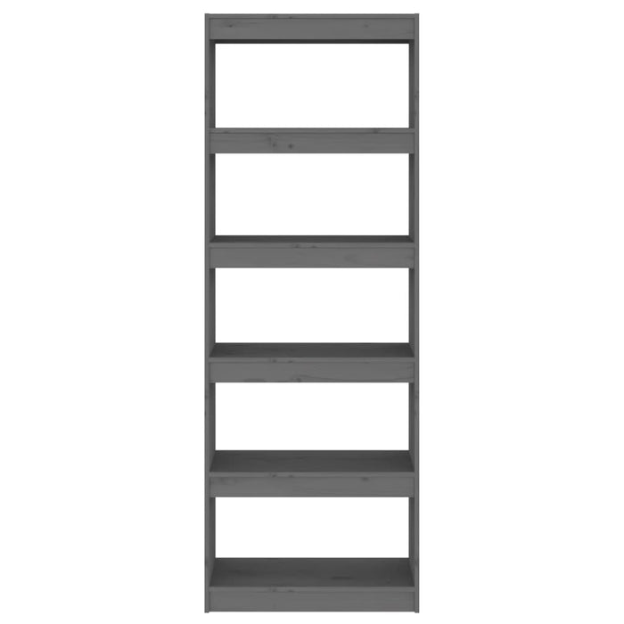 Bücherregal/Raumteiler Grau 60x30x167,5 cm Massivholz Kiefer