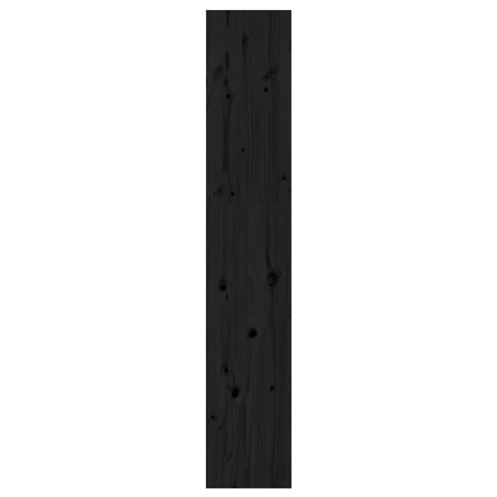 Bücherregal/Raumteiler Schwarz 60x30x167,5 cm Massivholz Kiefer
