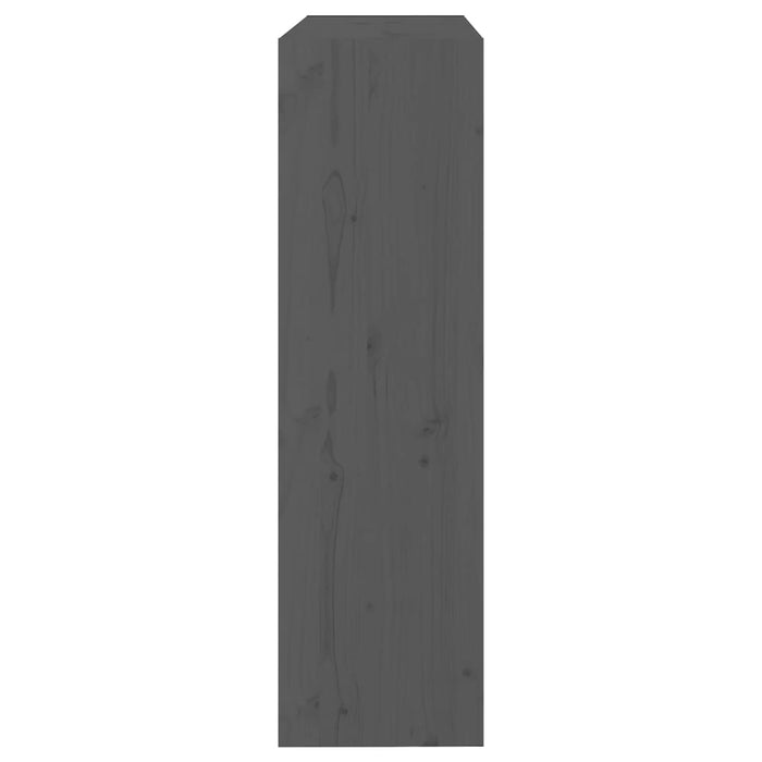 Bücherregal Raumteiler Grau 80x30x103,5 cm Massivholz Kiefer