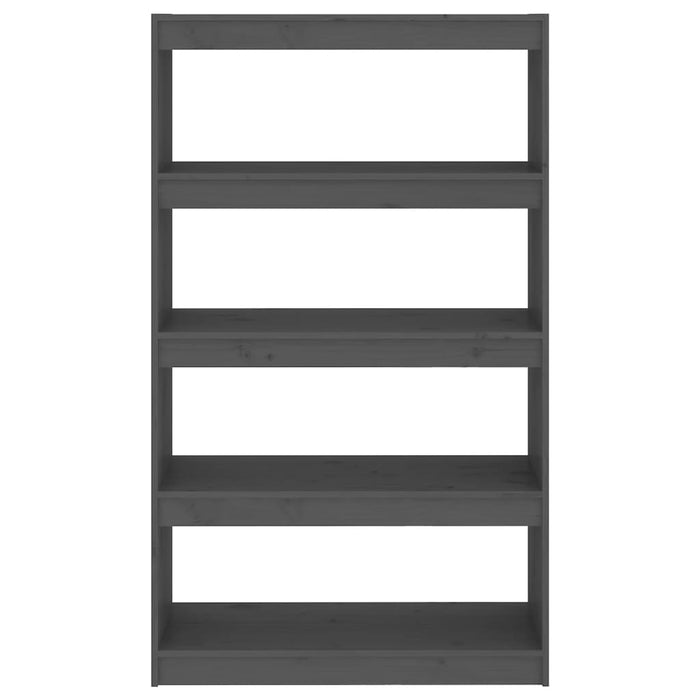 Bücherregal Raumteiler Grau 80x30x135,5 cm Massivholz Kiefer