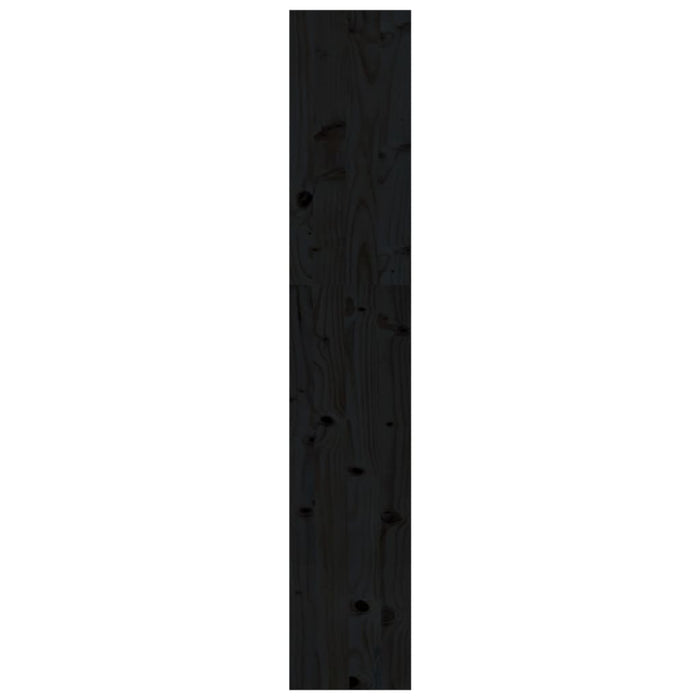 Bücherregal/Raumteiler Schwarz 80x30x167,4 cm Massivholz Kiefer
