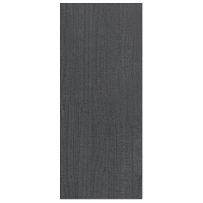 Bücherregal Raumteiler Grau 100x30x71,5 cm Massivholz Kiefer