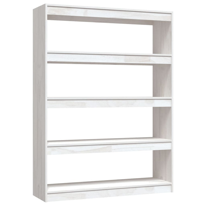 Bücherregal/Raumteiler Weiß 100x30x135,5cm Kiefer Massivholz