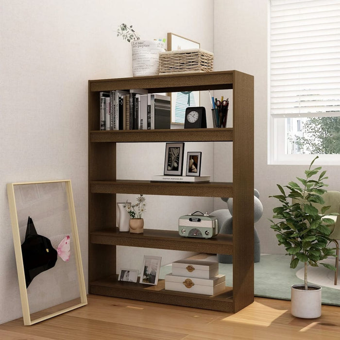 Bookcase/room divider 100x30x135.5 cm solid pine wood