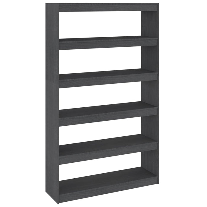 Bookcase/room divider gray 100x30x167.5 cm solid pine wood