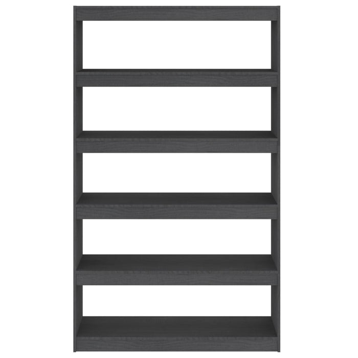 Bücherregal/Raumteiler Grau 100x30x167,5 cm Massivholz Kiefer