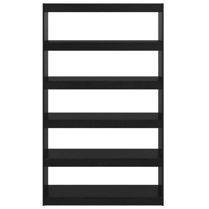 Bookcase/room divider black 100x30x167.5cm solid pine wood