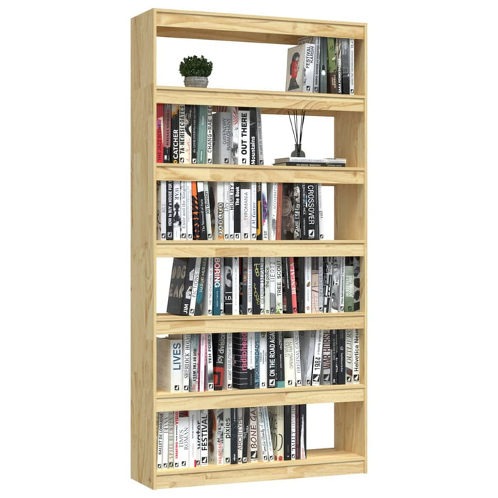 Bookcase/room divider 100x30x200 cm solid pine wood