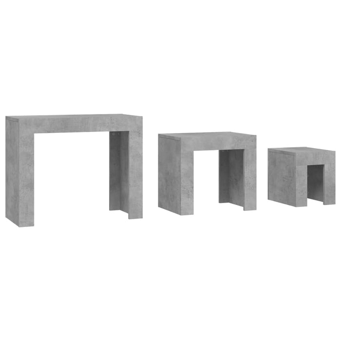 Satztische 3-tlg. Betongrau Holzwerkstoff