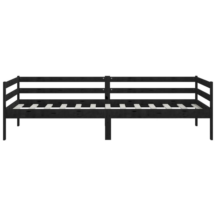 Tagesbett Schwarz Kiefer Massivholz 90x200 cm