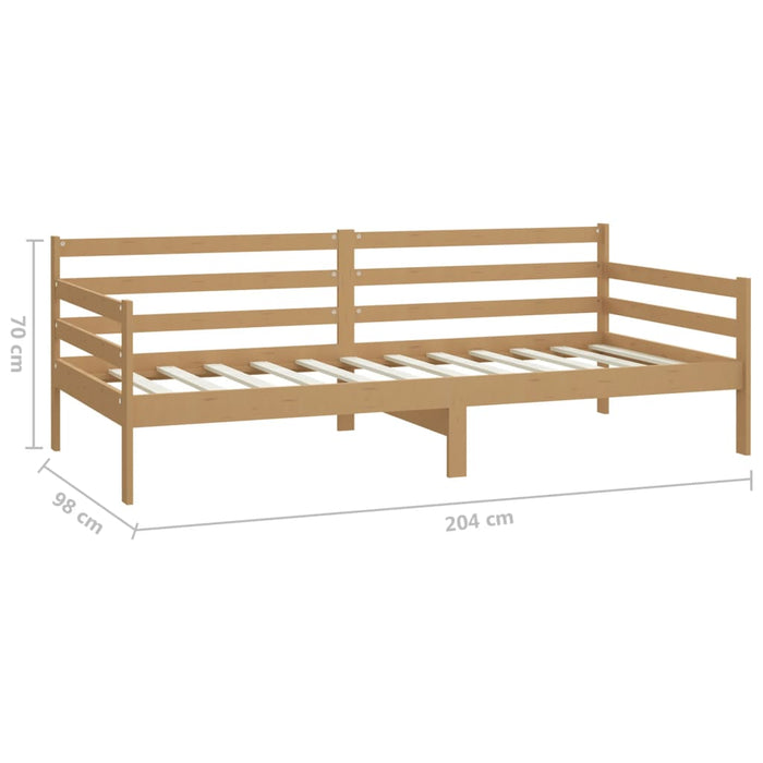 Tagesbett Honigbraun Kiefer Massivholz 90x200 cm