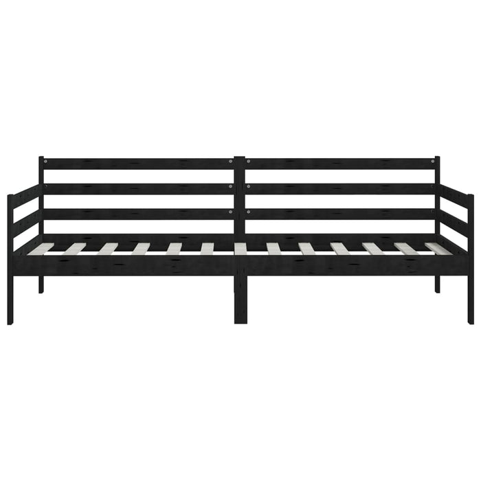 Tagesbett Schwarz Kiefer Massivholz 90x200 cm