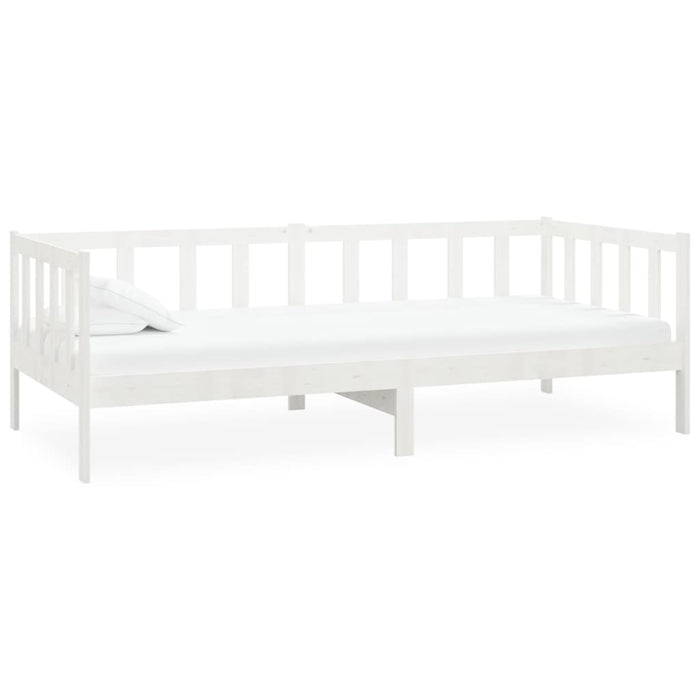 Daybed white solid pine wood 90x200 cm