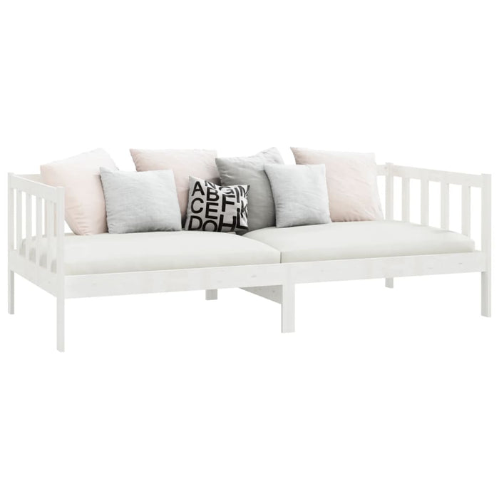 Daybed white solid pine wood 90x200 cm