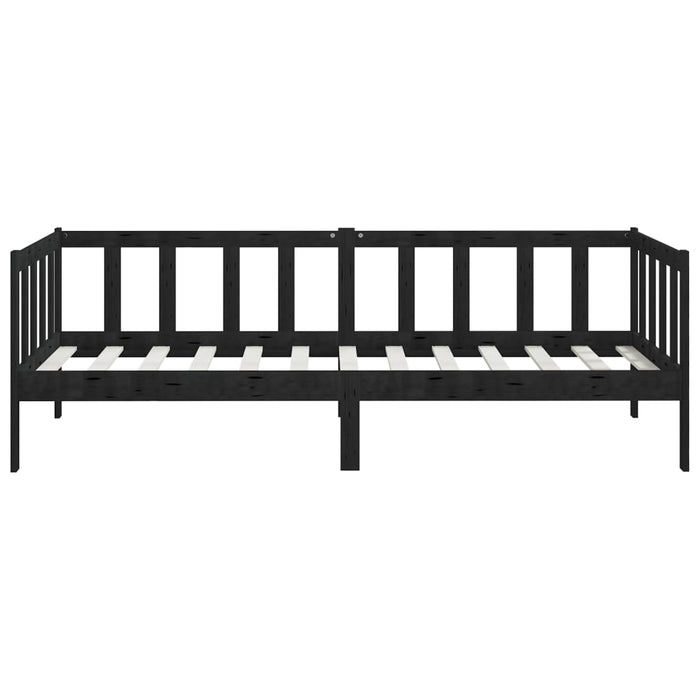 Tagesbett Schwarz Kiefer Massivholz 90x200 cm