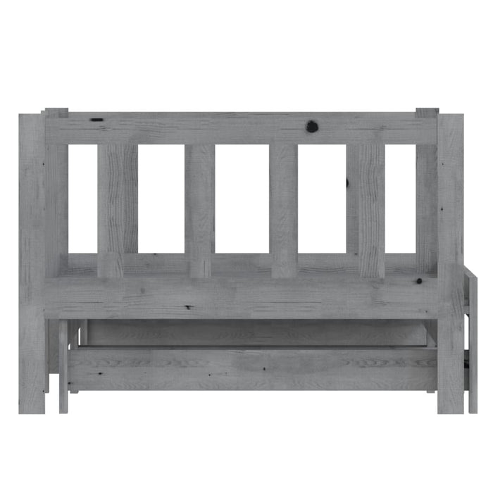 Tagesbett Ausziehbar Grau Kiefer Massivholz 2x(90x200) cm