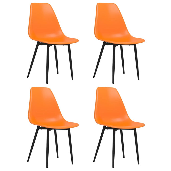 Dining room chairs 4 pcs. Orange PP