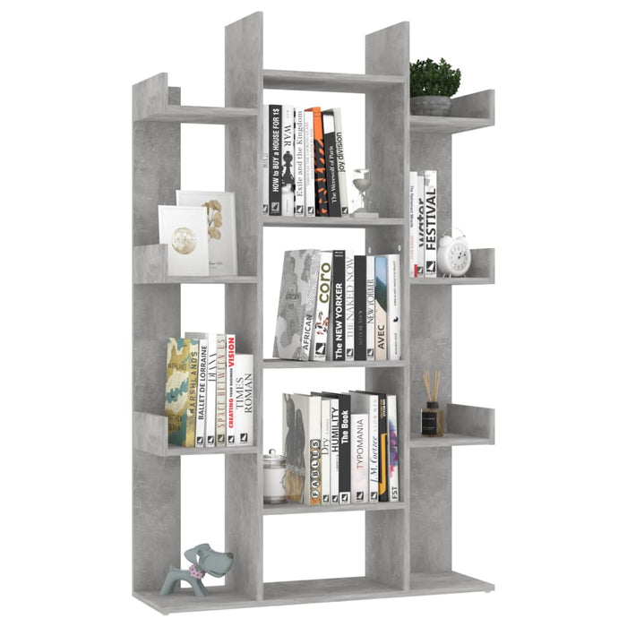 Bookcase concrete gray 86x25.5x140 cm made of wood