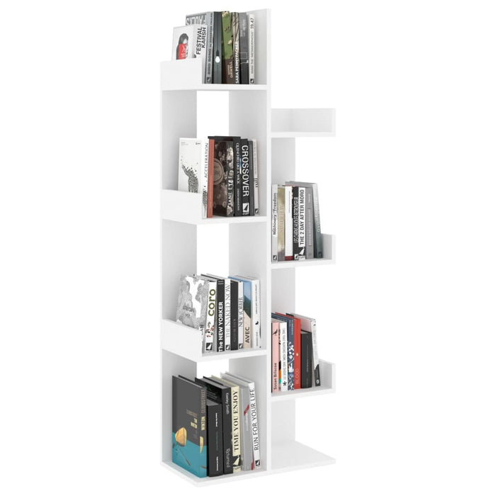 vvidaXL bookcase white 48x25.5x140 cm made of wood