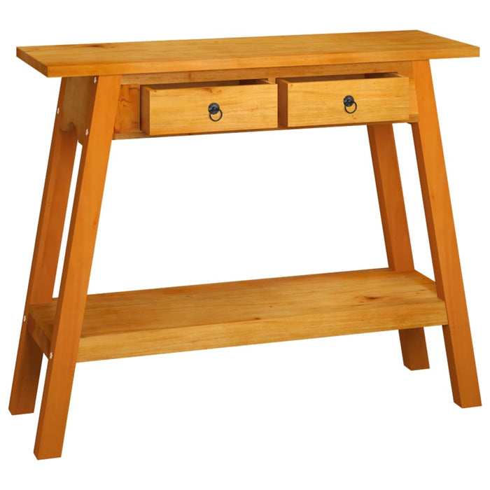 Konsolentisch mit Schubladen 90x30x75 cm Massivholz Mahagoni