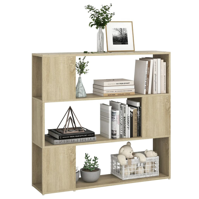 Bookcase room divider Sonoma oak 100x24x94 cm