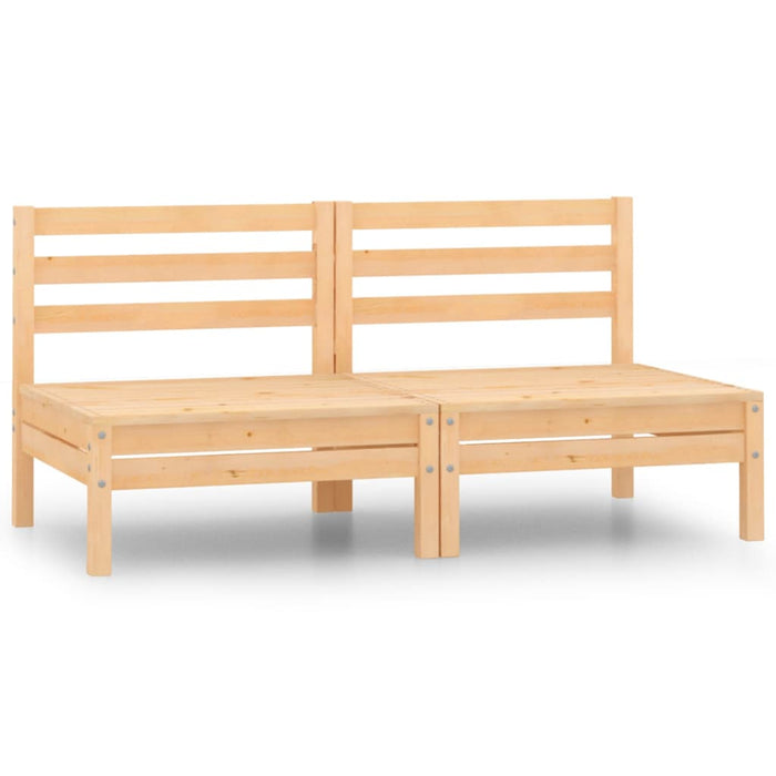 Garten-Mittelsofas 2 Stk. Kiefer Massivholz